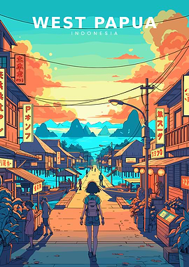 West Papua Indonesia Anime Style