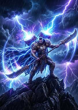 Warrior in Thunderstorm
