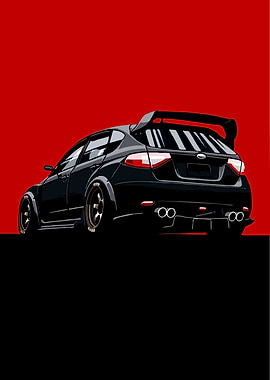 Black Subaru Impreza WRX STI Hatchback