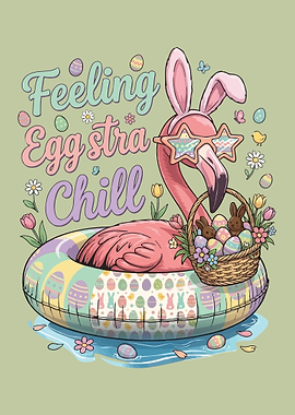 Flamingo Enjoying Easter Chill