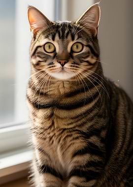 Close-up of a tabby cat