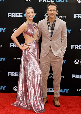 Blake Lively and Ryan Reynolds at Free Guy Premiere