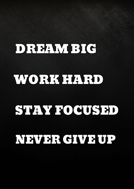 Motivational Text on Black Background