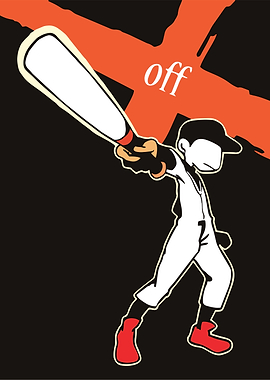 Baseball Player with Bat