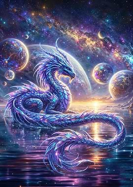 Cosmic Dragon in Nebula