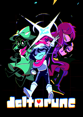 Deltarune Characters with Logo