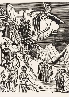 Skiing Competition with Spectators