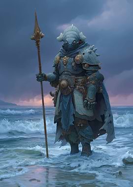 Aquatic Warrior with Spear