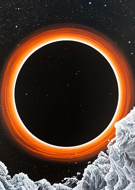 Black Hole with Accretion Disk and Rocky Foreground