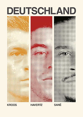 Deutschland Football Players Poster