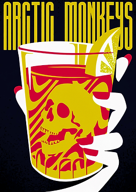 Arctic Monkeys Skull Drink Poster