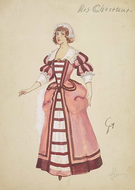 Costume design for Mrs. Chestnut