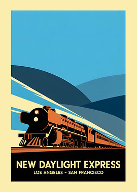 New Daylight Express Train Poster