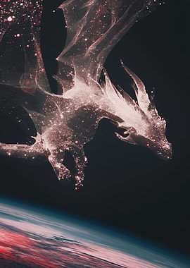 Cosmic Dragon Over Earth