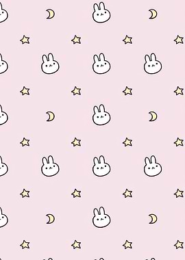 Cute Bunny and Stars Pattern