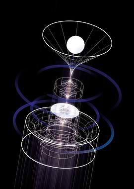Abstract Space Wormhole Illustration