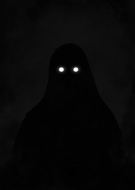 Dark Figure with Glowing Eyes