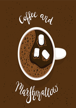 Coffee and Marshmallow Illustration