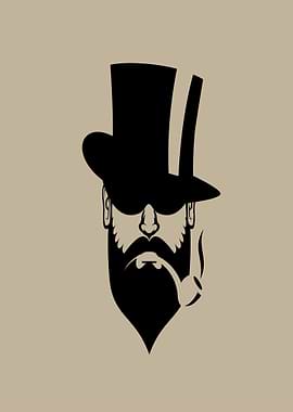 Man with Top Hat and Pipe