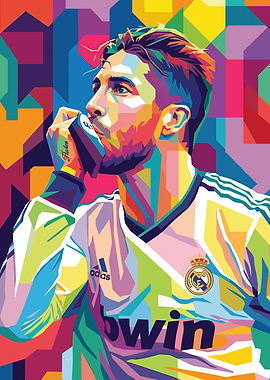 Pop Art Football Player Portrait