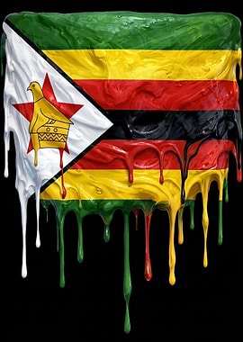 Dripping Zimbabwe Flag