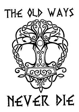 Norse Mythology Tree of Life and Hammer