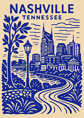Nashville Tennessee Skyline Art