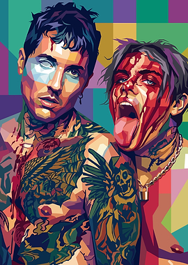 Pop Art Portrait of Two Men