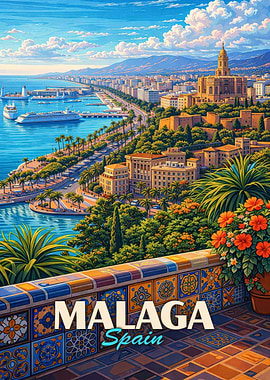 Malaga, Spain Cityscape