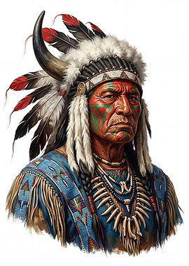 Native American Chief Portrait