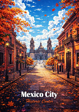 Mexico City Historic Center Autumn