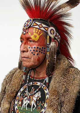 Native American Man in Traditional Regalia