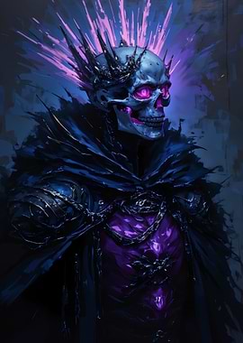 Skeleton King with Purple Energy