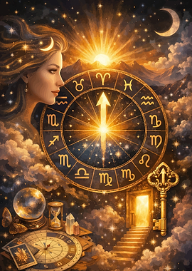 Astrology and Mystical Scene