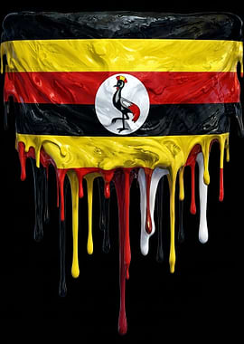Dripping Uganda Flag