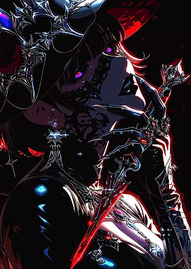 Dark Fantasy Witch with Dagger