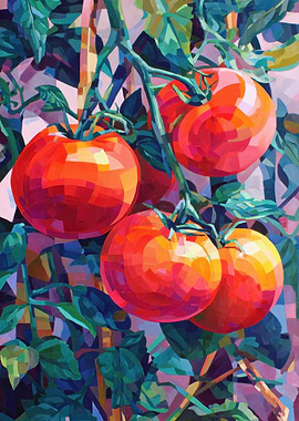 Vibrant Tomatoes on the Vine