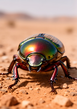 Close-up of a Metallic Beetle