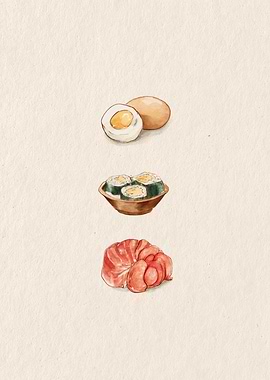 Watercolor Food Illustrations