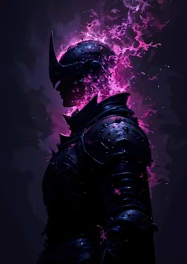 Knight with Pink Energy Aura