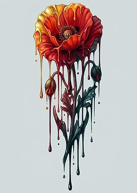 Dripping Poppy Flower