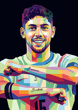 Colorful Portrait of a Soccer Player