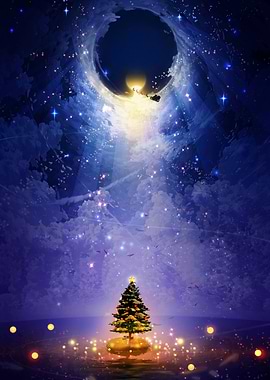 Magical Christmas Night Sky