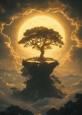 Tree on a floating island