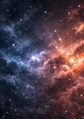 Cosmic Nebula with Stars