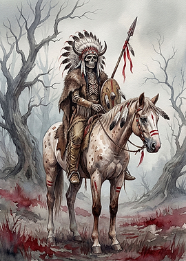 Skeleton Warrior on Horseback