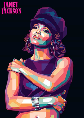 Janet Jackson Pop Art Portrait