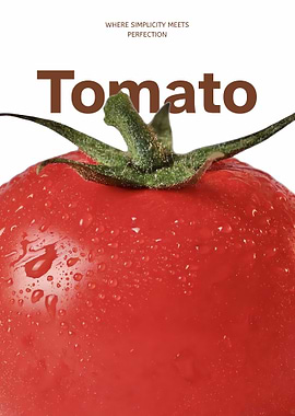 Tomato Perfection – Minimal Fruit Aesthetic Poster