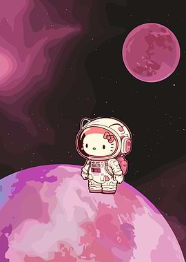 Hello Kitty Astronaut on Pink Planet