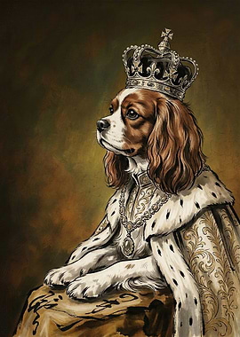 Regal Cavalier King Charles Spaniel Portrait